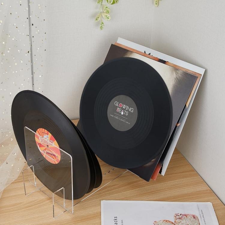 Removable Desktop Acrylic CD Vinyl Record Stand Album Book Display Stand - YX149