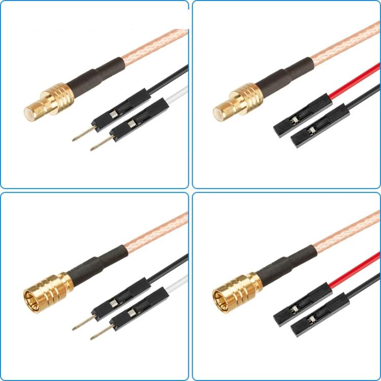 SMB Male To Dual DuPont Male RG316 RF Test Extension Adapter Cable