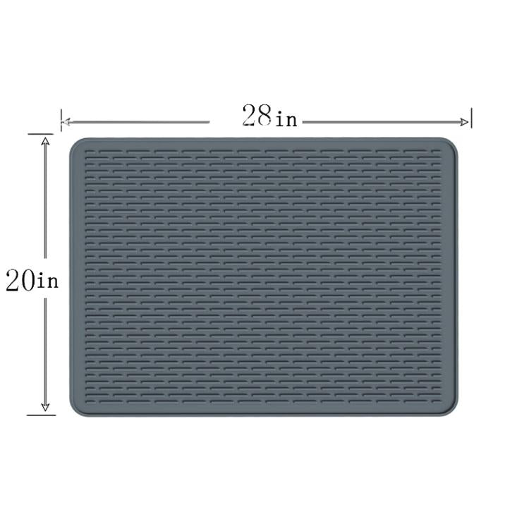 71 x 50 x 0.3cm Large Silicone Stovetop Protective Mat Kitchen Countertop Dish Drainage Stain Prevention Pad