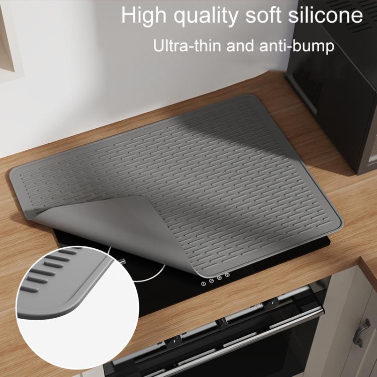 71 x 50 x 0.3cm Large Silicone Stovetop Protective Mat Kitchen Countertop Dish Drainage Stain Prevention Pad