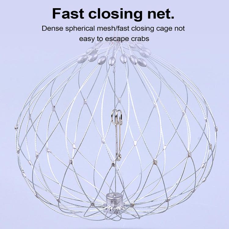 Diameter 52cm/20 Strands Automatically Retractable Crab Cage Wire Crab Opening And Closing Cage