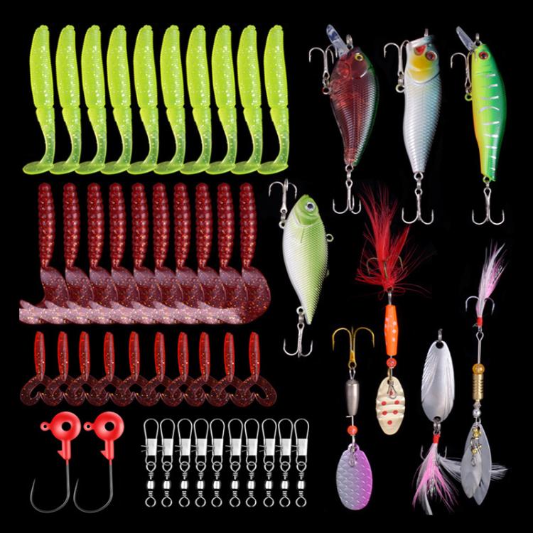 51-in-1 Outdoor Fishing Gear Bionic Bait Luya Sequin Bait Set