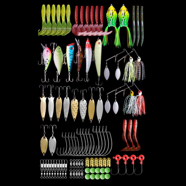 102-in-1 Outdoor Fishing Gear Bionic Bait Luya Sequin Bait Set