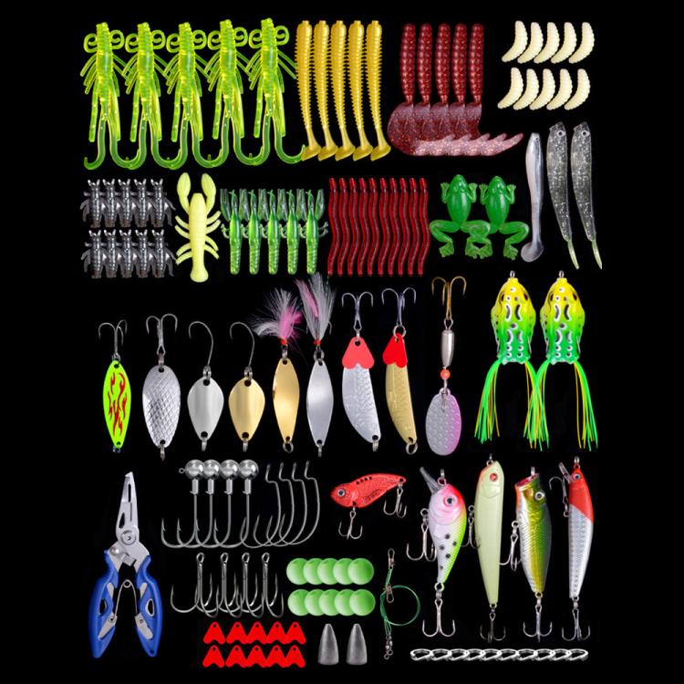 120-in-1 Outdoor Fishing Gear Bionic Bait Luya Sequin Bait Set