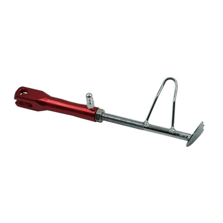 Motorcycle E-Bike Foot Support Retrofit Accessory Retractable Side Stand - Red