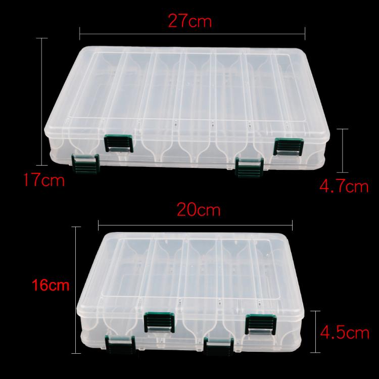 Large Capacity Double Layer Lure Storage Box Fish Hook String Hook Tool Box, Spec: 14-grids