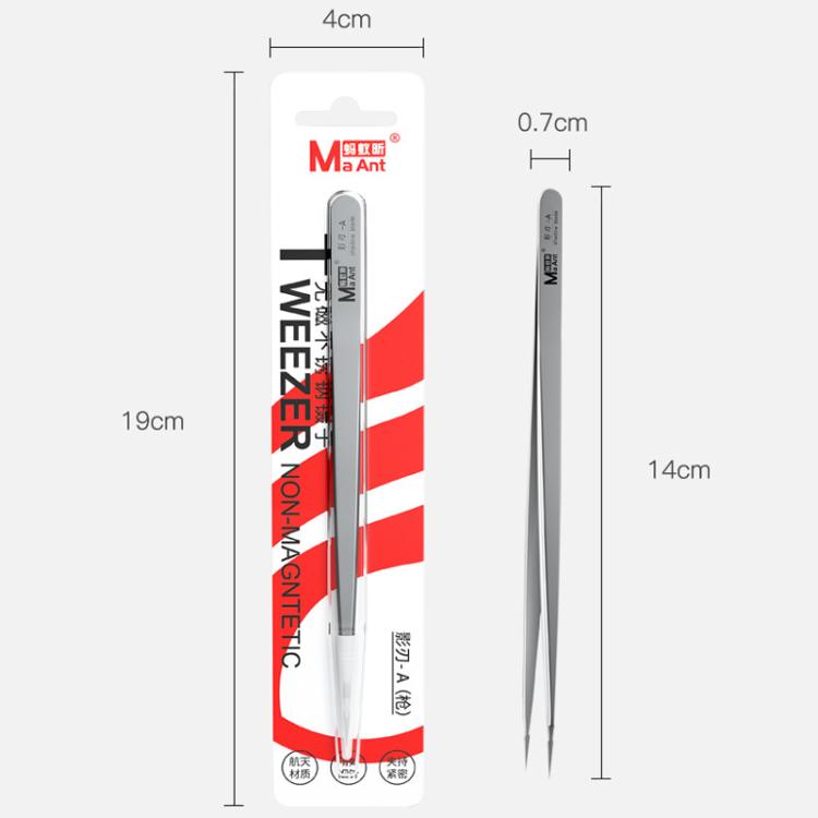 MaAnt Hand-Polished Non-Magnetic Stainless Steel Tweezers