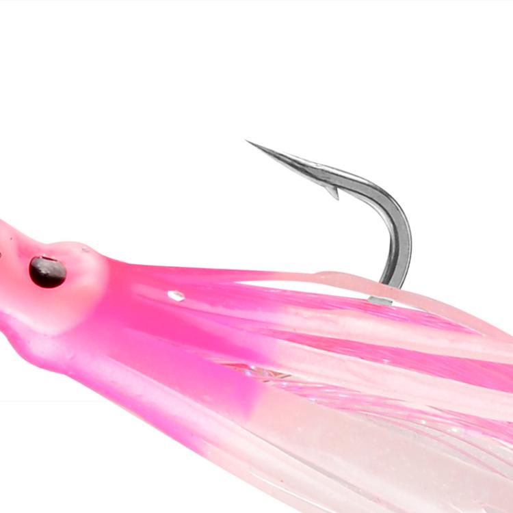 Luminous Bionic Hairtail String Hook Anti-bite Spanish Mackerel Fishing Set - 6-copies 4/0