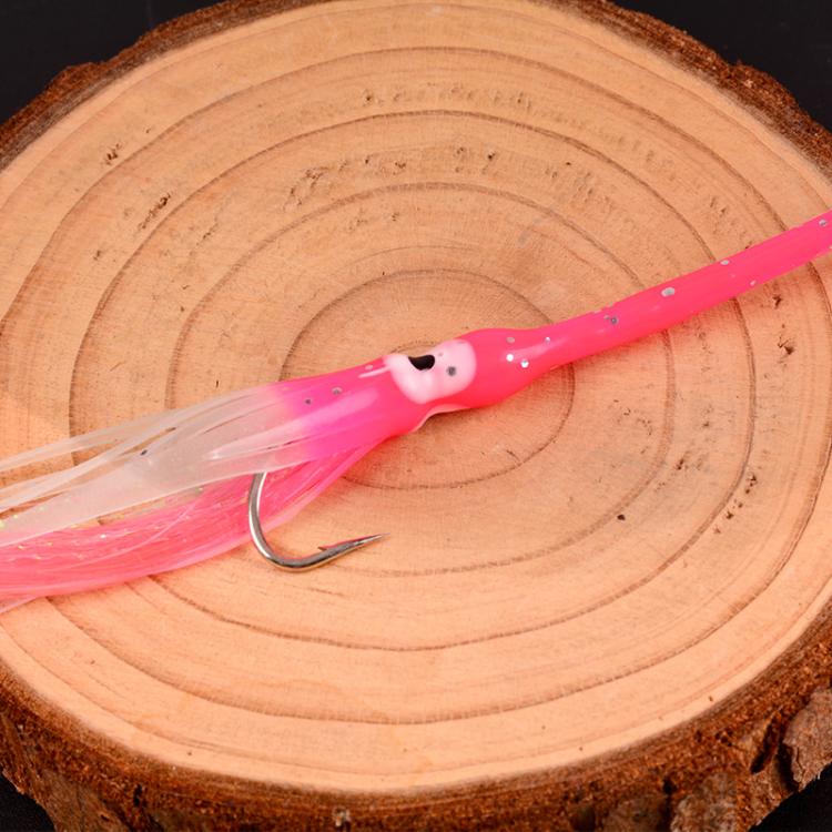 Luminous Bionic Hairtail String Hook Anti-bite Spanish Mackerel Fishing Set - 6-copies 4/0