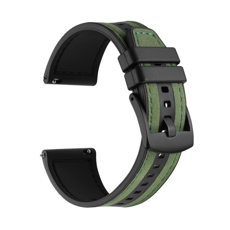 For Samsung Galaxy Watch / Huawei GT3 22mm Universal Quick Release Leather Silicone Strap