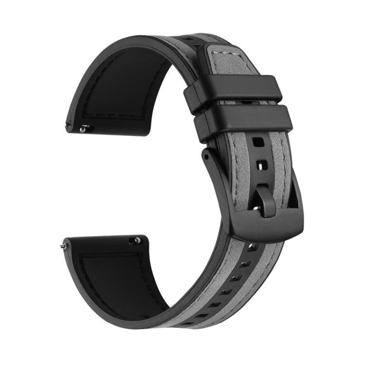 For Samsung Galaxy Watch / Huawei GT3 22mm Universal Quick Release Leather Silicone Strap