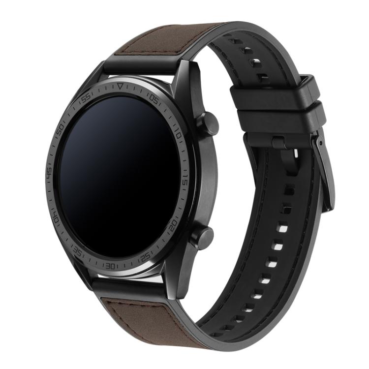 For Samsung Galaxy Watch / Huawei GT3 22mm Universal Quick Release Leather Silicone Strap