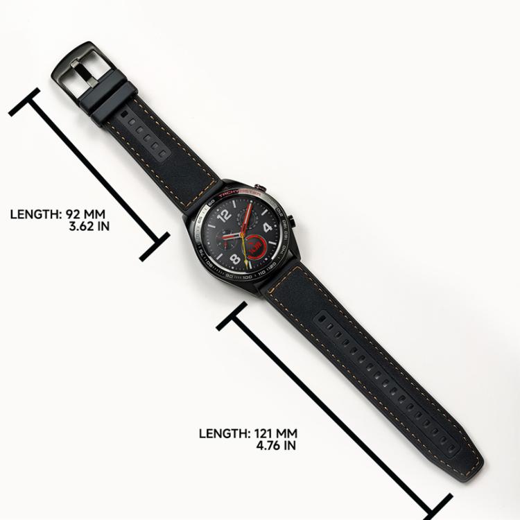 For Samsung Galaxy Watch / Huawei GT3 22mm Universal Quick Release Leather Silicone Strap