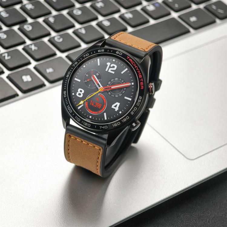 For Samsung Galaxy Watch / Huawei GT3 22mm Universal Quick Release Leather Silicone Strap