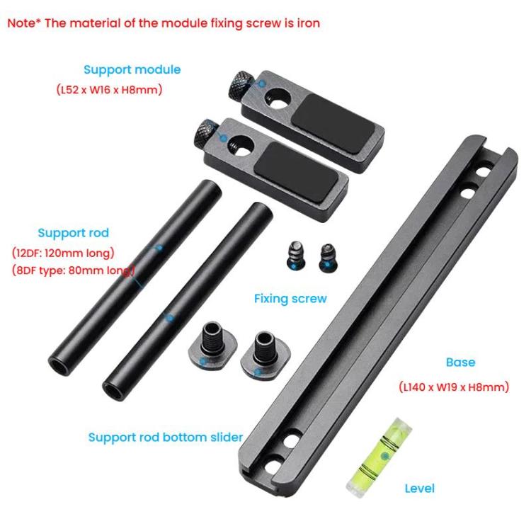 FinalCool Aluminum Alloy Adjustable Graphics Card Bracket Chassis Fan Position Graphics Holder Support 12cm Silver