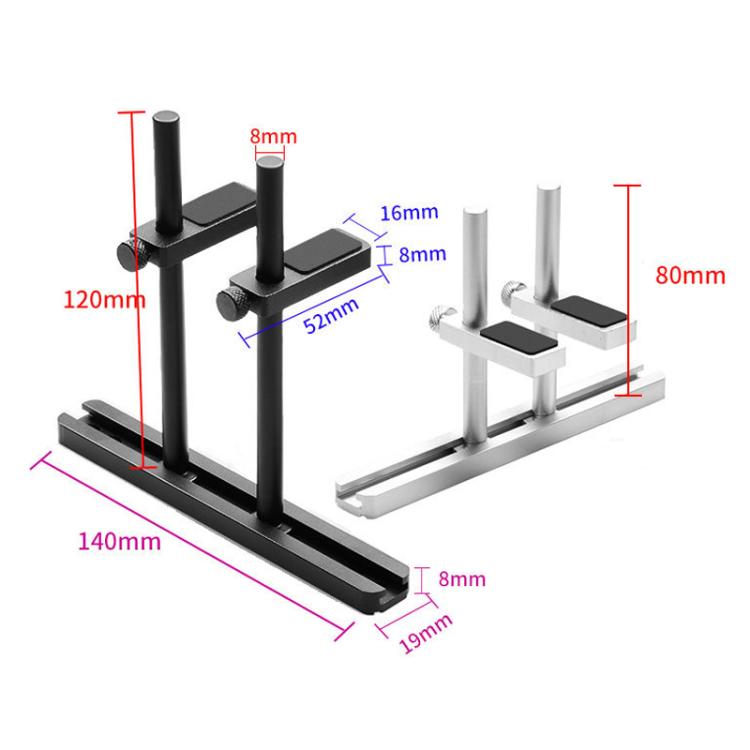 FinalCool Aluminum Alloy Adjustable Graphics Card Bracket Chassis Fan Position Graphics Holder Support 12cm Black
