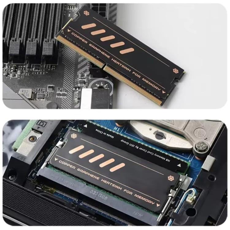 2pcs /Pack JEYI Pure Copper Graphene Laptop Memory Heatsink Radiator for DDR5 DDR4 DDR3 - NB-CG