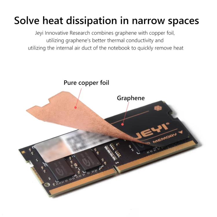 2pcs /Pack JEYI Pure Copper Graphene Laptop Memory Heatsink Radiator for DDR5 DDR4 DDR3 - NB-CG