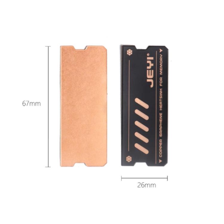2pcs /Pack JEYI Pure Copper Graphene Laptop Memory Heatsink Radiator for DDR5 DDR4 DDR3 - NB-CG