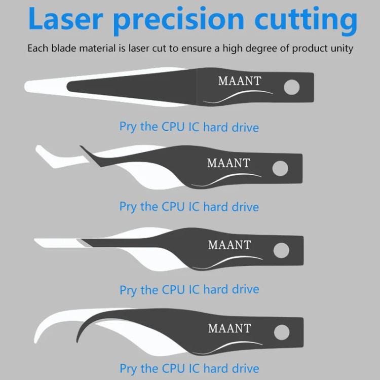 MaAnt MY-102 4 In 1 Blade Pry IC / CPU Hard Disk Blade Cell Phone Motherboard Repair Scraping Gum Degumming Tools