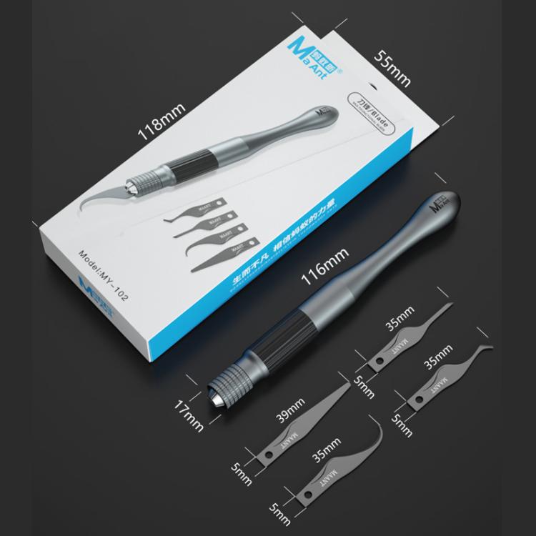 MaAnt MY-102 4 In 1 Blade Pry IC / CPU Hard Disk Blade Cell Phone Motherboard Repair Scraping Gum Degumming Tools