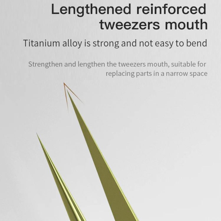 MaAnt Titanium Tweezers Antistatic Small Clip Bird Nest Hair Picking Pink Prick Clip Repair Tool