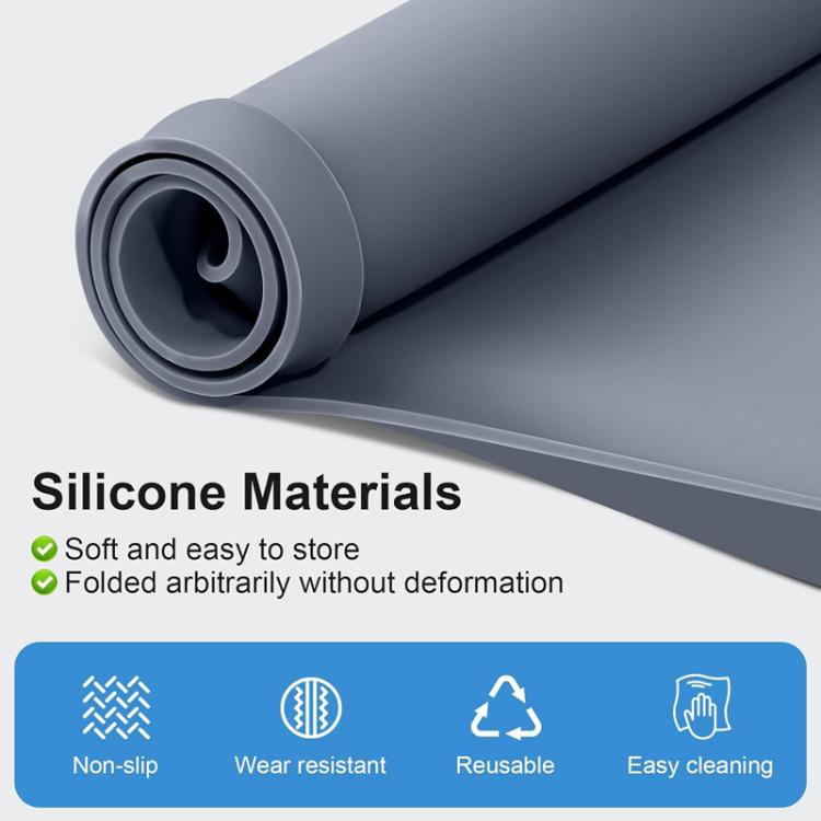 Multifunctional Refrigerator Washing Machine Top Silicone Non-Slip Waterproof Placemat, Style: 50 x 60cm Gray