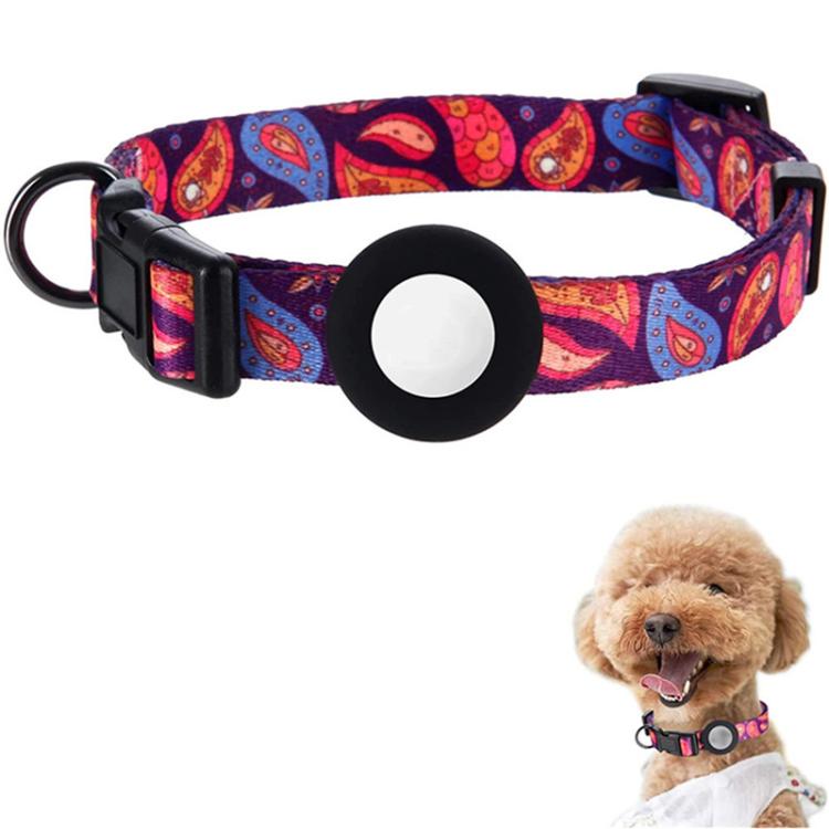 For AirTag 2nd Gen / AirTag 1st Gen Tracker Waterproof Silicone Case Pet Collar Cats Dog Neck Collar, Size: M