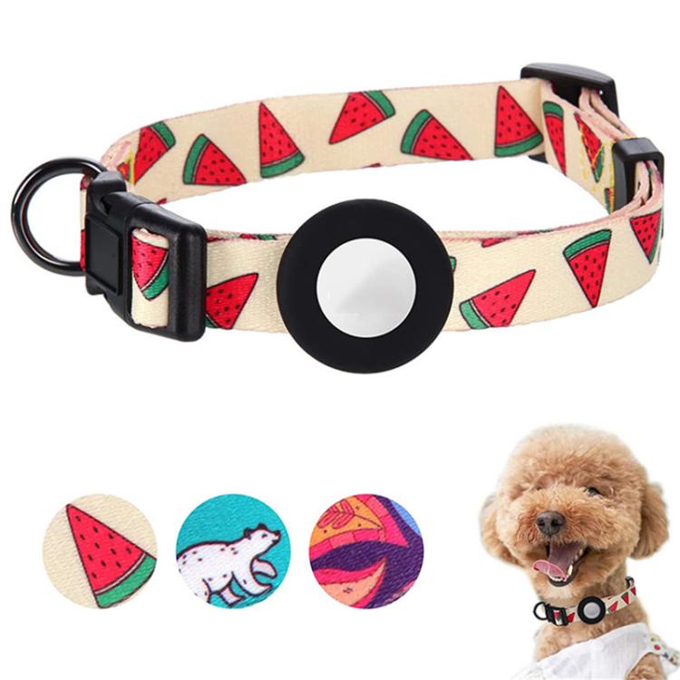For AirTag 2nd Gen / AirTag 1st Gen Tracker Waterproof Silicone Case Pet Collar Cats Dog Neck Collar, Size: M