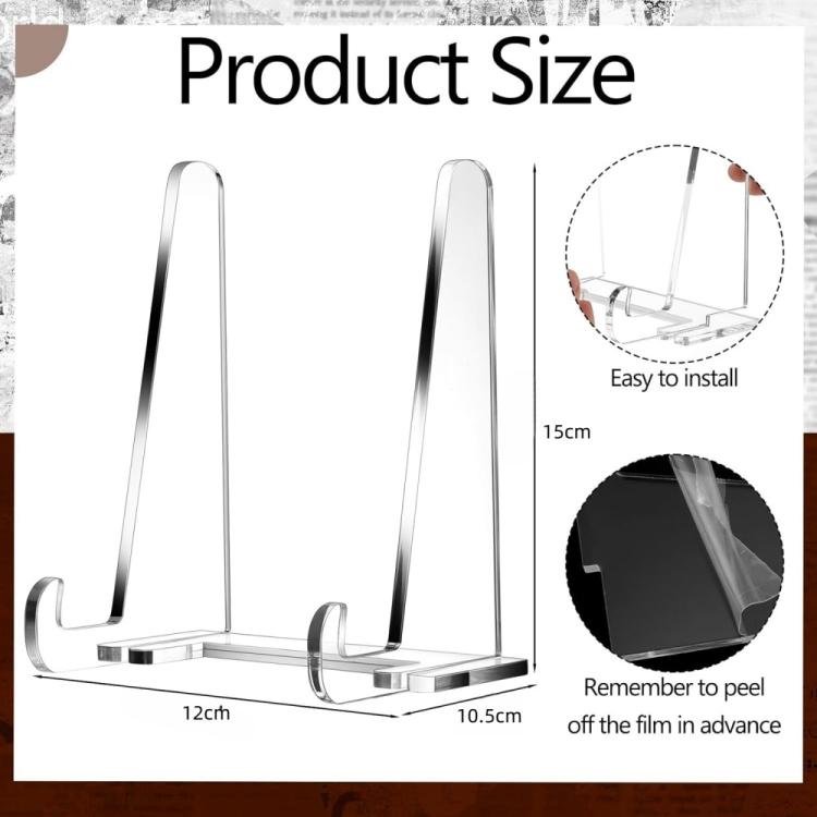 Acrylic Photo Frame Book Picture Plate Stand, Specifications: 2sets