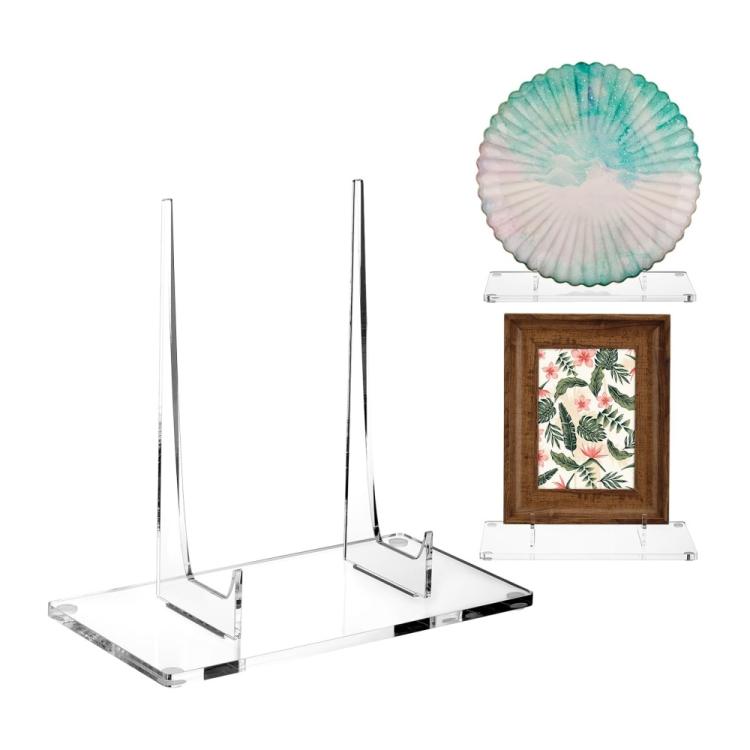 Acrylic Photo Frame Book Picture Plate Stand, Specifications: 2sets