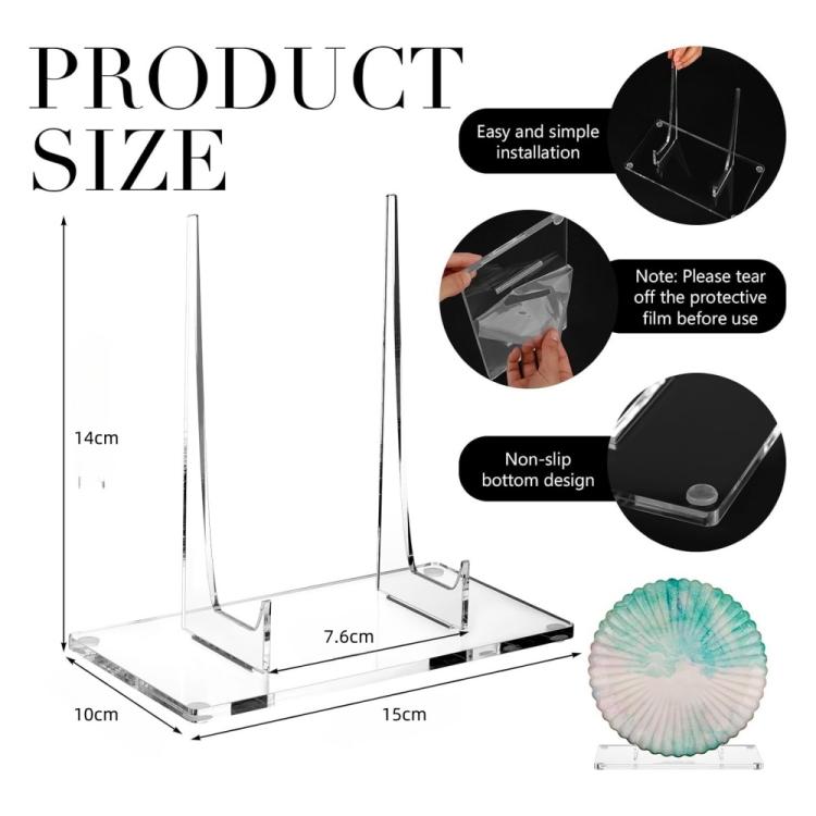 Acrylic Photo Frame Book Picture Plate Stand, Specifications: 2sets