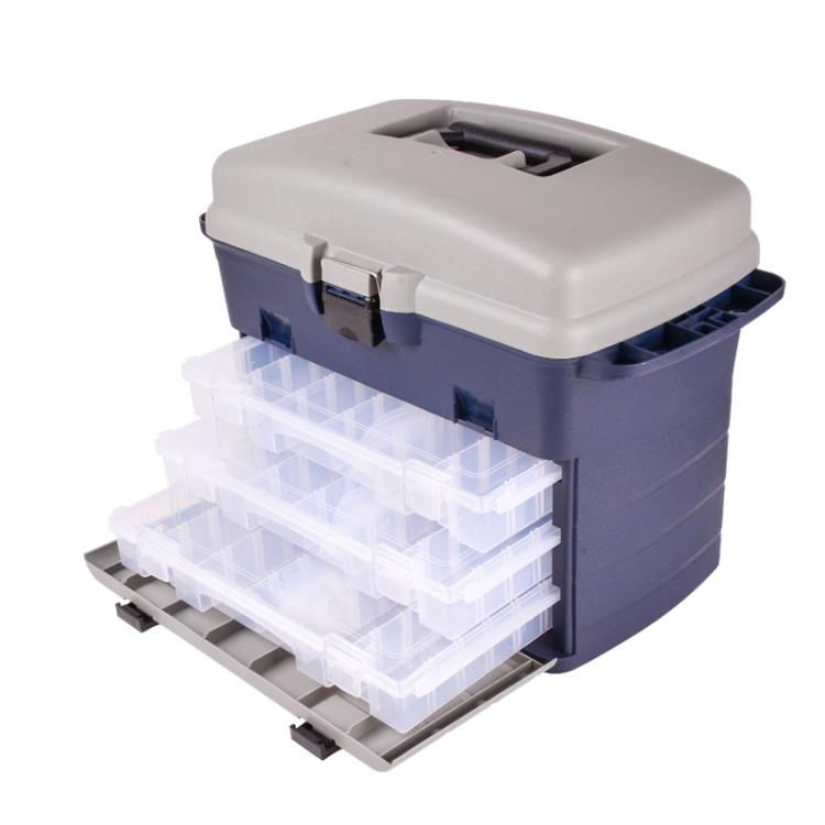 Large Capacity Ultra-light Lure Fishing Box Lure Bait Sequin Storage Box - Blue Gray