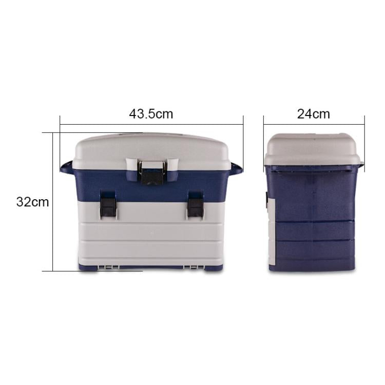 Large Capacity Ultra-light Lure Fishing Box Lure Bait Sequin Storage Box - Blue Gray
