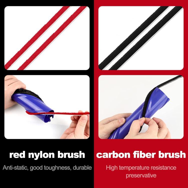 2sets 571 Wide Rolling Brush Plush Strips For Dyson Vacuum Cleaner V7 / V8 / V10 / V11 Direct Drive Brush Head