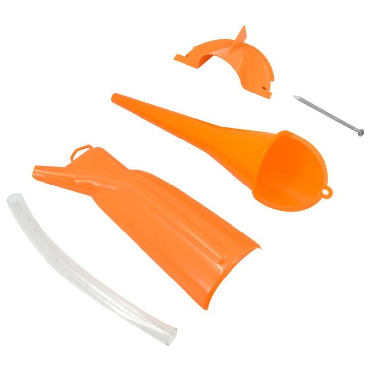 3pcs / Set For Harley Motorcycle Multifunctional Waste Oil Diverter Plastic Funnel - Orange