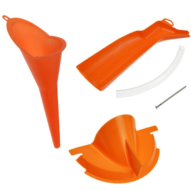 3pcs / Set For Harley Motorcycle Multifunctional Waste Oil Diverter Plastic Funnel - Orange