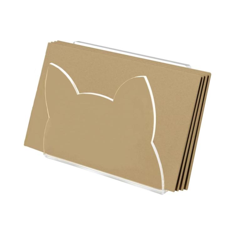 Acrylic Cat-Shaped Mail Sorting Desktop Envelope Rack - YX155