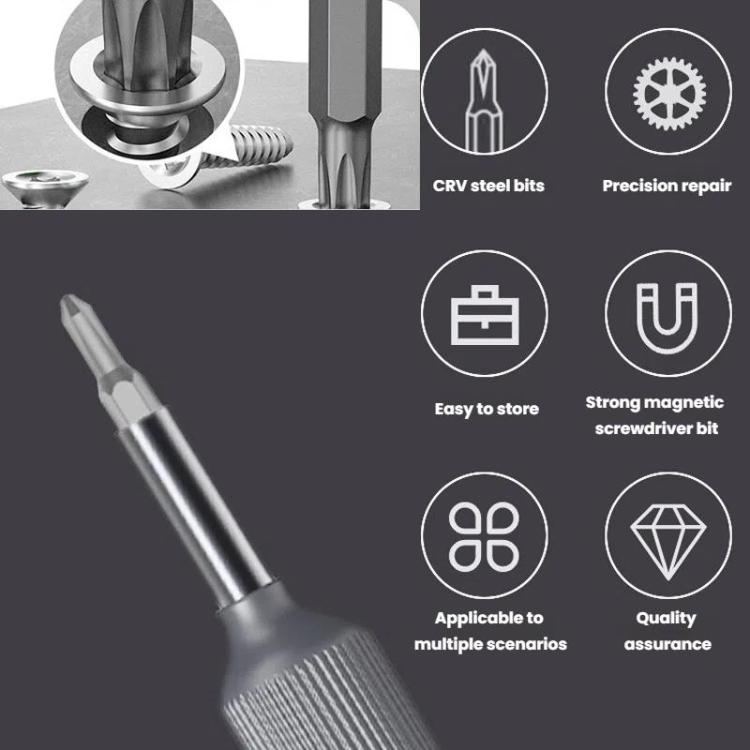 27 In 1 Dual Bits Precision Screwdriver Tool Kit Mini Mobile Phone Computer Eyeglasses Repair Tool - ABS Shell