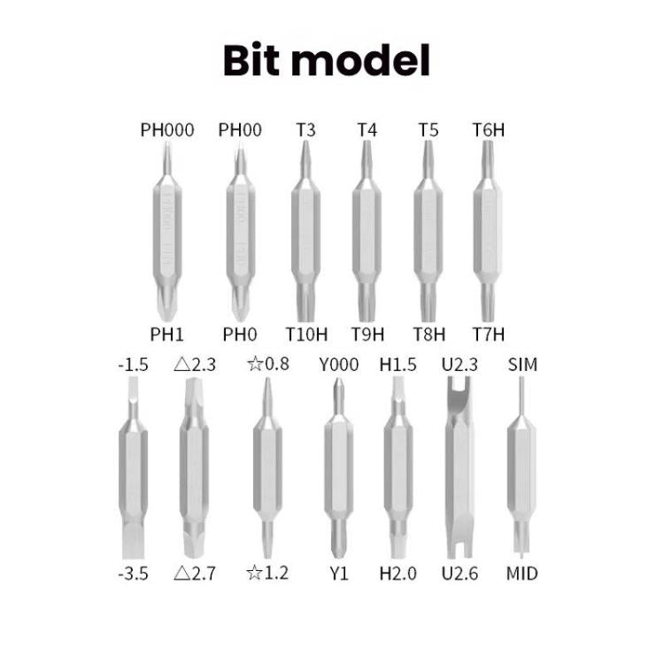 27 In 1 Dual Bits Precision Screwdriver Tool Kit Mini Mobile Phone Computer Eyeglasses Repair Tool - ABS Shell