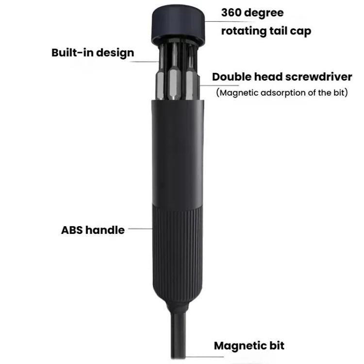 27 In 1 Dual Bits Precision Screwdriver Tool Kit Mini Mobile Phone Computer Eyeglasses Repair Tool - ABS Shell