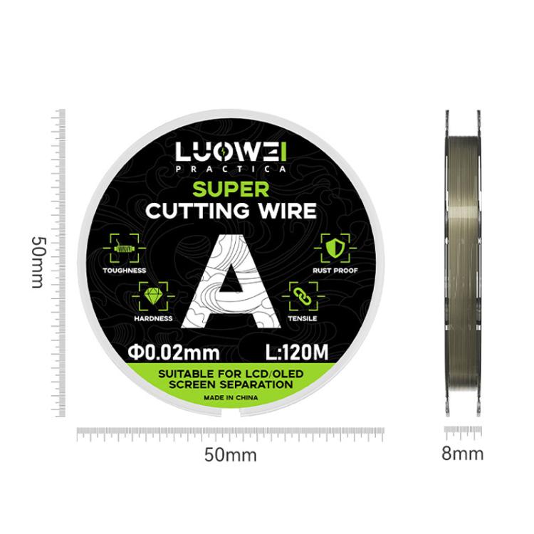 LUOWEI 120M Cell Phone LCD Screen Separation Line High Hardness Cutting Diamond Wire, Spec: B 0.028mm