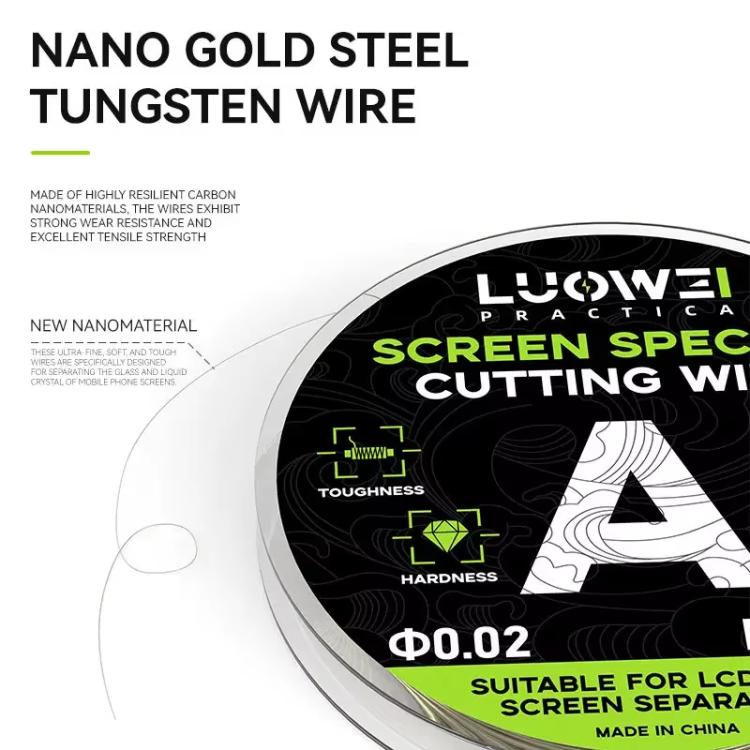 LUOWEI 500M Steel Wire Cell Phone Screen Separation Wire Cutting Wire, Spec: B 0.028mm