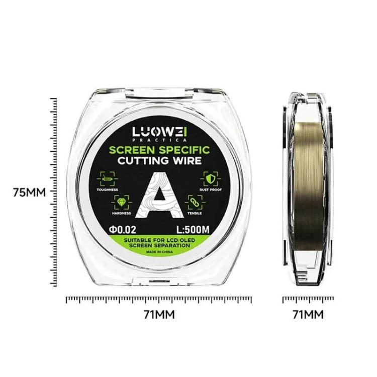 LUOWEI 500M Steel Wire Cell Phone Screen Separation Wire Cutting Wire, Spec: A 0.02mm