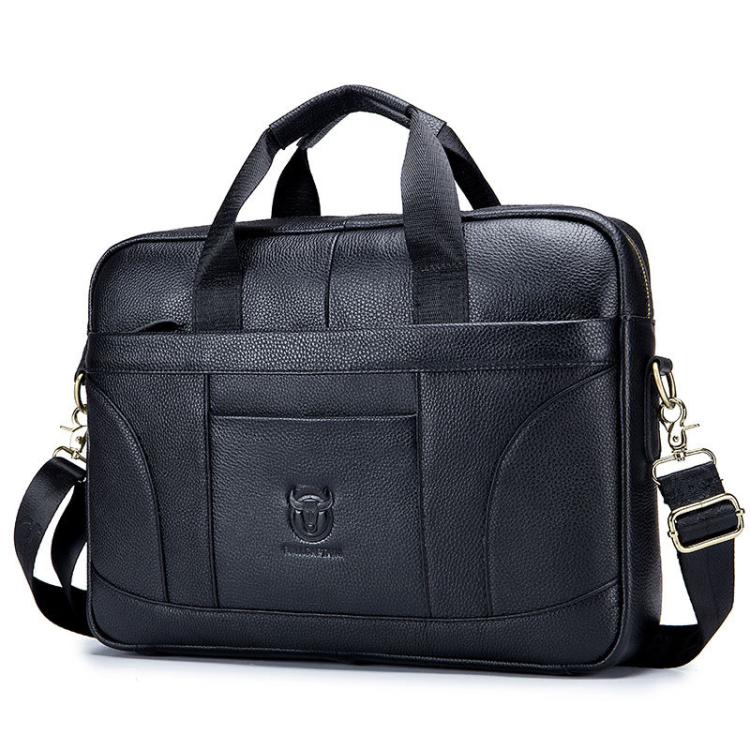 BULL CAPTAIN 048 Large Capacity Retro Business Top Layer Cowhide Hand-held Briefcase