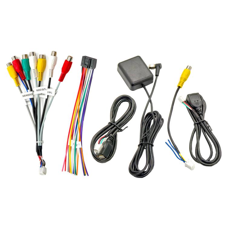 6pcs / Set Palminfo Android Navigation Cable 7-Heads Audio Cable 16 Pin Power Cord GPS Antenna 4 Pin 6 Pin USB Cable Rear View Line