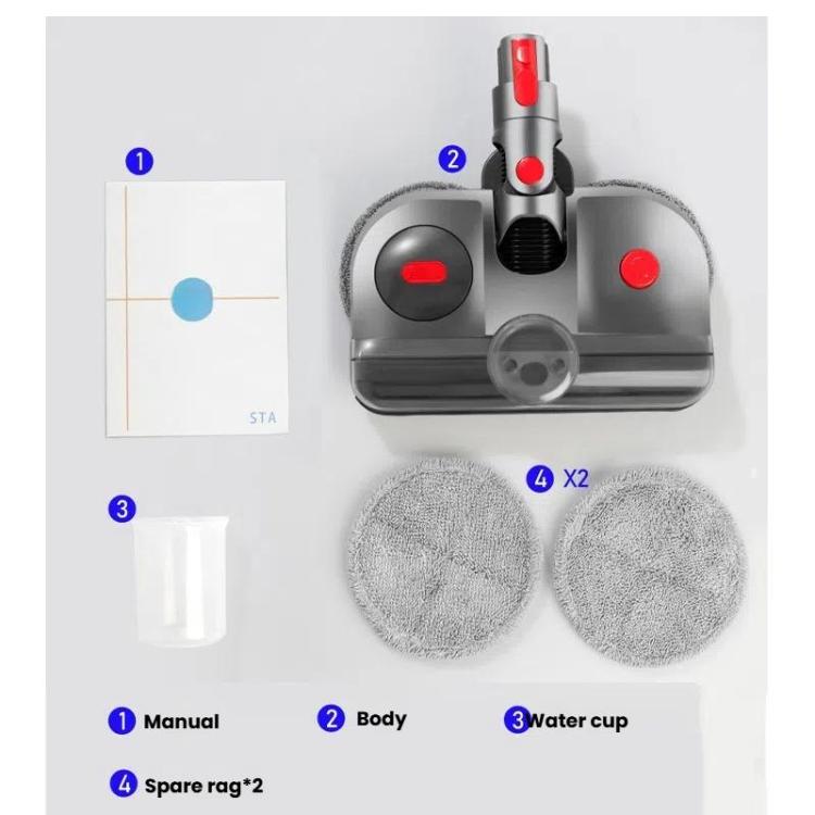 For Dyson V7 / V8 / V10 / V11  4-In-1 Electric Mop Head With UV Sterilizer Light And Water Tank