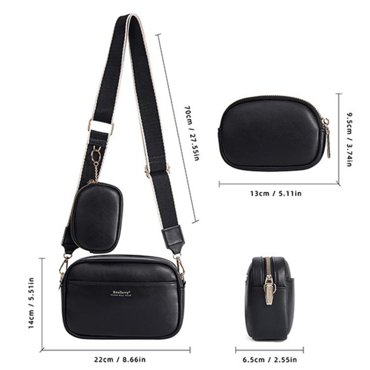 Baellerry N8938 Ladies PU Small Square Bag Large Capacity Crossbody Bag