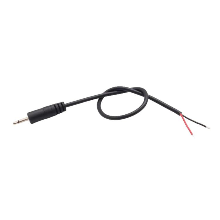 2.5mm Male Mono Cable 2Pin AUX Single Head Cable Speaker Audio Power Cord Audio Cord, Length: 25cm