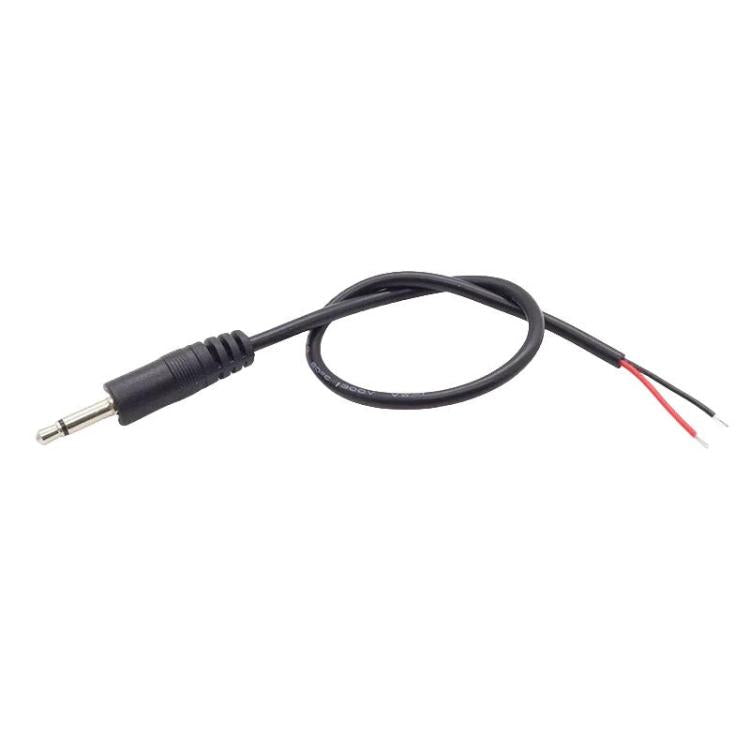 3.5mm Male Mono Cable 2Pin AUX Single Head Cable Speaker Audio Power Cord Audio Cord, Length: 25cm